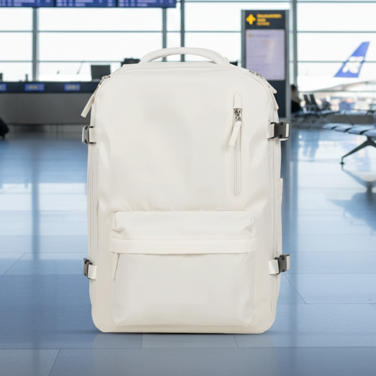 Mochila Viaje Viral (Cabina Avión) 31L Premium Beige. Resistente al agua