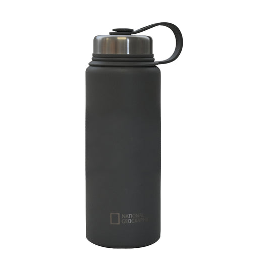 Botella Agua Termica Acero 900ML Gris Oscuro NatGeo