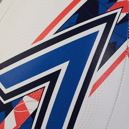 Balon Rugby Grid Blancoazulino T5