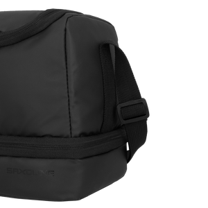 Combo Mochila Preescolar Tiburón Azul + Estuche Eastside Negro y Lonchera Longboard Saxoline