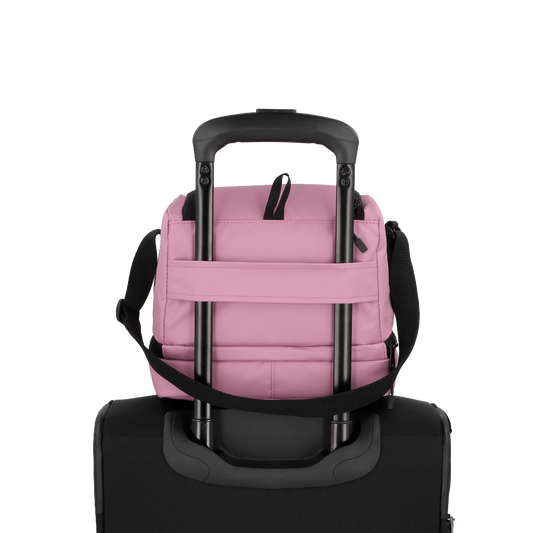 Combo 3x Estuche Ayla Rosado + Mochila Cairo 30Lts Beige + Lonchera Longboard  Rosa Saxoline