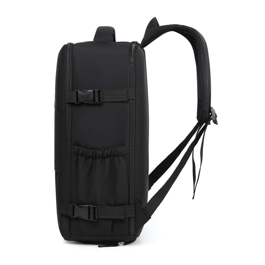 Mochila Viaje Viral (Cabina Avión) Expandible 40L. Negro.