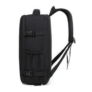 Combo: Mochila Viaje (Cabina Avión) 34L. Negro + Mochila Viaje Viral (Cabina Avión) 31L Premium Beige. Resistente al agua