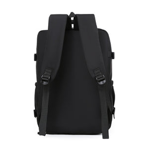 Combo: Mochila Viaje (Cabina Avión) 34L. Negro + Mochila Viaje Viral (Cabina Avión) 31L Premium Beige. Resistente al agua