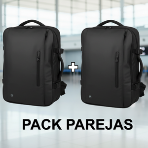 Combo 2 Mochilas de Viaje Viral XL 40L  Llaima Color Negro