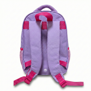 Combo Mochila Preescolar Gato Rosada + Termo De Comida 500 Ml Granulado Rosado Gout