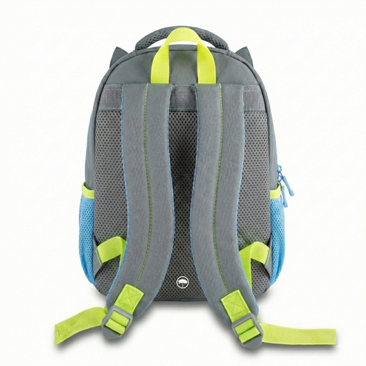 Combo Mochila Preescolar Gato Rosada + Mochila Preescolar Mapache Gris