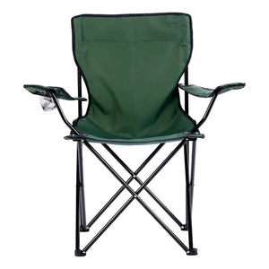 Combo: Silla Plegable Verde + Toalla de Playa Redonda 150 cm. Colores surtidos.