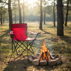 Silla Plegable con Apoya brazos Rojo Navigator