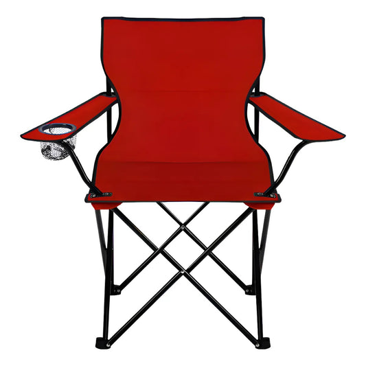 2 Sillas Plegables Apoya Brazos: 1 Azul y 1 Rojo