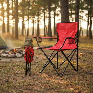 Combo Playero Full Grey-Red-Blue: Quitasol Gris + 1 Silla Roja + 1 Silla Azul Oscuro