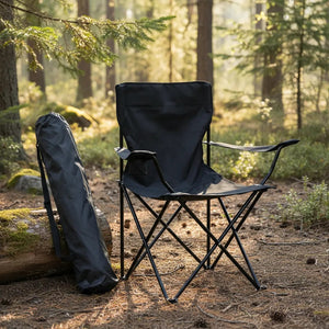 Silla Plegable Apoyabrazos Negro Navigator