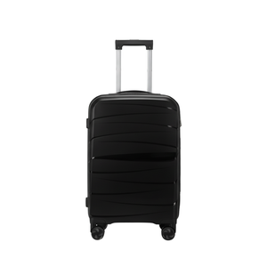 Combo Mochila Viaje XL 40Lts Mostaza Llaima Resistente al Agua + Maleta de Cabina Negra