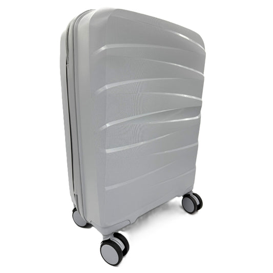 Combo 2 Maletas. Maleta Kippi (L) Rígida Wavy Negro y Maleta de Cabina (S) Gris