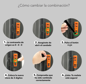 Combo 2 Maletas. Maleta Kippi (L) Rígida Wavy Negro y Maleta de Cabina (S) Gris