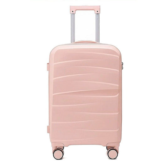 Combo Mochila Viaje Viral Cabina Avión 40L Black y Maleta de Cabina Light-Pink