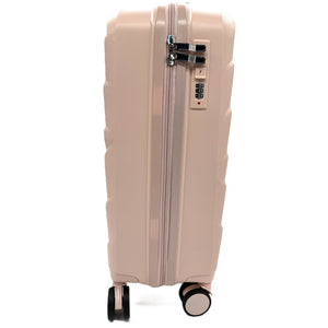 Combo Mochila Viaje Viral Cabina Avión 40L Black y Maleta de Cabina Light-Pink