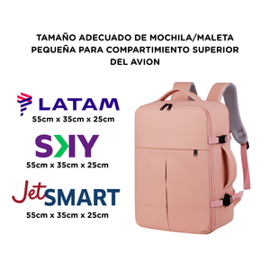 Mochila Viaje Viral Limited Edition 36L. Cubierta engomada Misty-Pink. Antirrobo Navigator