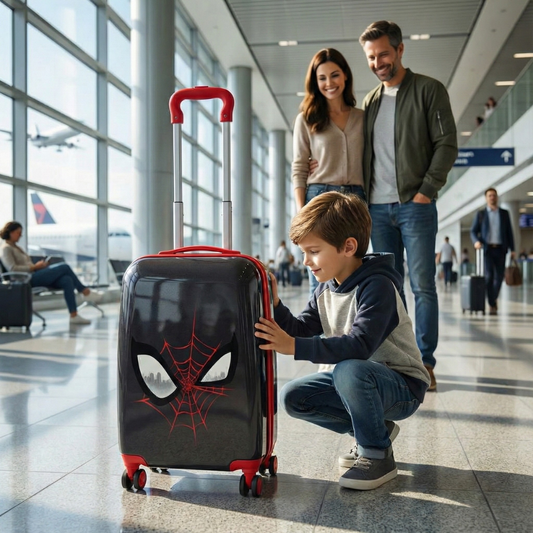 Maleta Infantil 4 Ruedas Spiderman 16