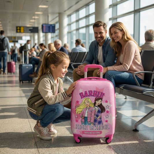 Maleta Infantil 4 Ruedas Barbie 16