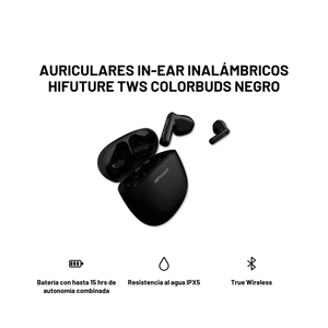 Auriculares In-Ear Inalámbricos Hifuture TWS Colorbuds Negro