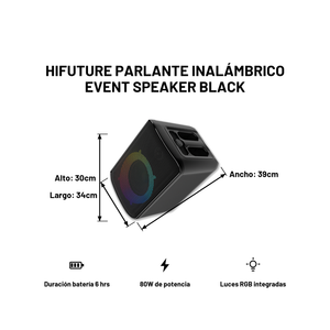 Hifuture Parlante Inalámbrico Event Speaker Black