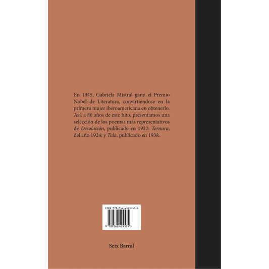 Desolación Selección De Poemas Gabriela Mistral