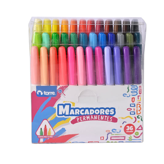 Set Marcadores Permanentes 36 Colores