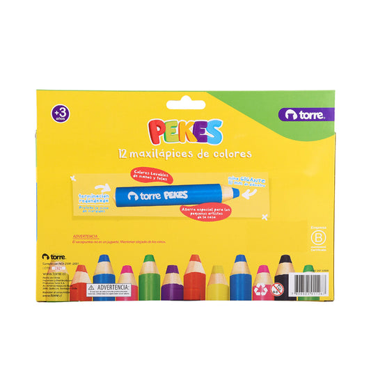 Lápices De Color Pekes 12 Colores + Sacapuntas
