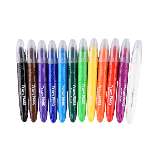 Crayones Gel 3 En 1 12 Colores Pekes