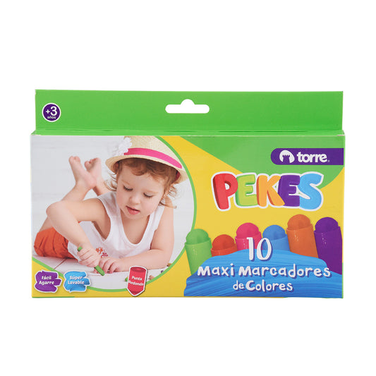 Maxi Marcadores Pekes 10 Colores