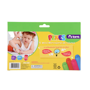 Maxi Marcadores Pekes 10 Colores
