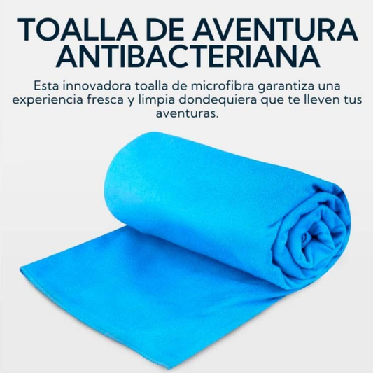 Toalla Microfibra Suede 60x120 cm Azul Pro Outdoor