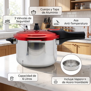 Olla a Presión Red 6 Lt Keep