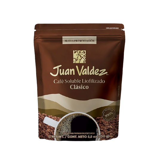 Café Soluble Liofilizado Juan Valdez Clásico 250 g Doypack