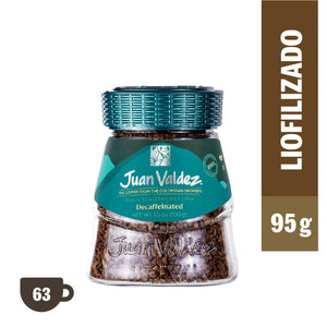 Café liofilizado juan valdez descafeinado 95 gr