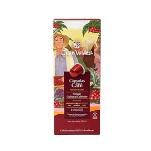 Combo Taza Iconic Roja 400 ml + Cápsulas Espresso Juan Valdez Paisaje x8