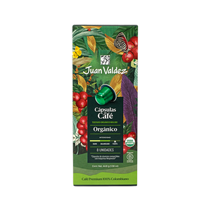 Combo Taza Iconic Negra 400 ml + Cápsulas Juan Valdez Orgánico x8