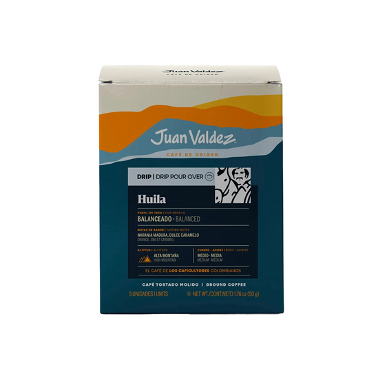 Caja de 5 Drip Juan Valdez Huila 50 g