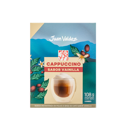 Cappuccino Instantáneo Juan Valdez Vainilla Display x6 108 g