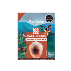Cappuccino Instantáneo Juan Valdez Avellana Display x6 108 g