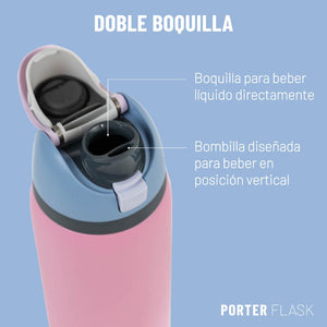 Botella Agua Térmica  Porter Flask Pink Rosa 700 ml