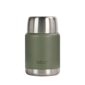 Combo Lonchera Longboard 8Lts Negro Saxoline + Termo De Comida 500 Ml Granulado Verde Gout