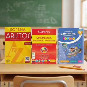 Combo Escolar Cuaderno Matemática Entretenida 3 Básico + Diccionario Sinónimos Antónimos Parónimos + Diccionario Aristos – Libertad S.A.