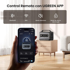 Energía Portátil UGREEN GS1200 1024Wh Con Carga Solar Hasta 400W
