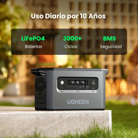 Energía Portátil UGREEN GS2200 2048Wh Con Carga Solar Hasta 1200W