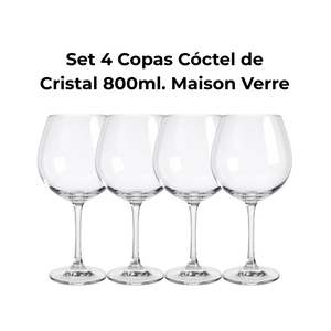 Set de 4 Copas Cóctel Cristal 800 ml Maison Verre