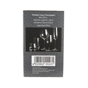 Set de 4 Copas de Champagne Cristal 210 ml Maison Verre