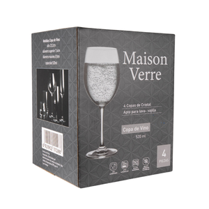Set de 4 Copas de Vino Cristal 520 ml Maison Verre