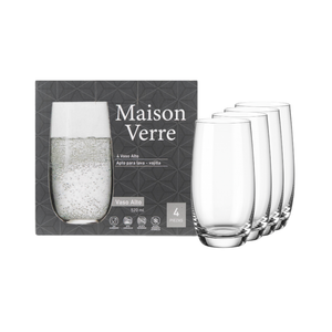 Set de 4 Vasos Altos 520 ml Maison Verre